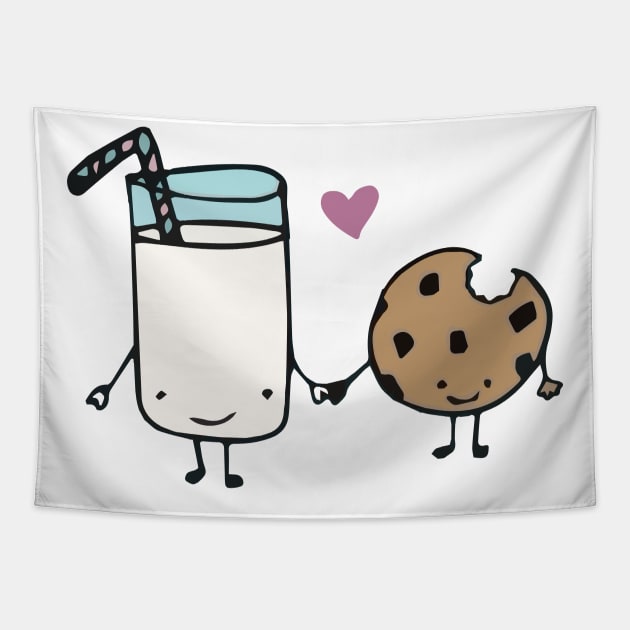 Milk and Cookie Love Tapestry by neverland-gifts