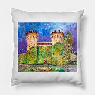 Peralada Village. Spain Pillow