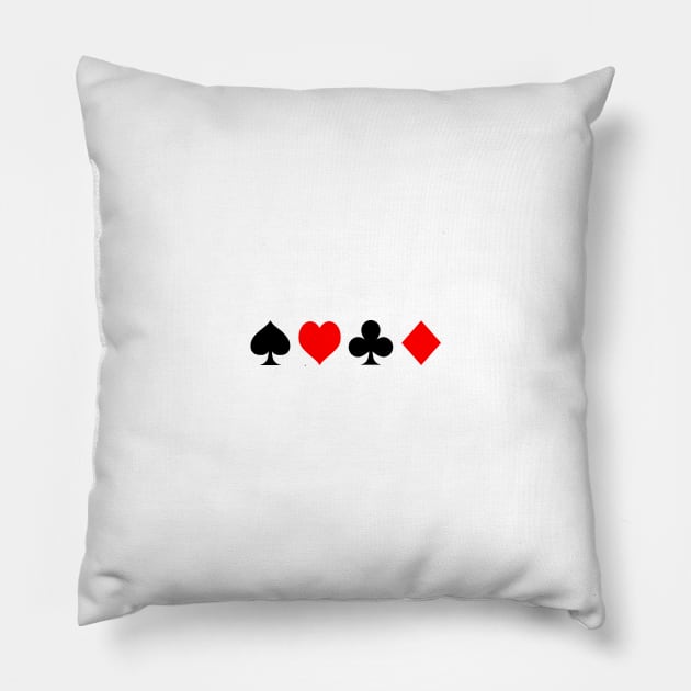 Poker Playing Cards Pillow by onsyourtee