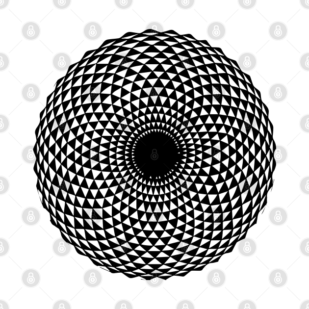 Black Circle Pattern - Painted by hand_Hand drawn by Tilila