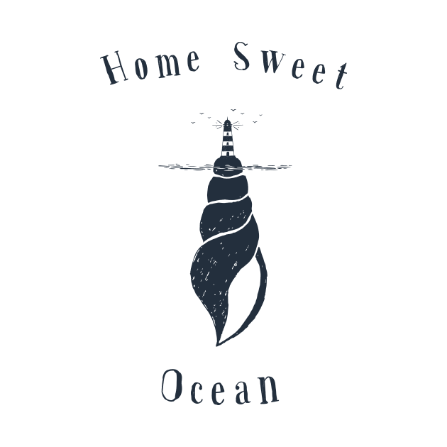 Home Sweet Ocean with a Lighthouse and a Sea Snail under the Sea by SeaAndLight