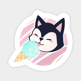 Husky Mint Ice cream Magnet