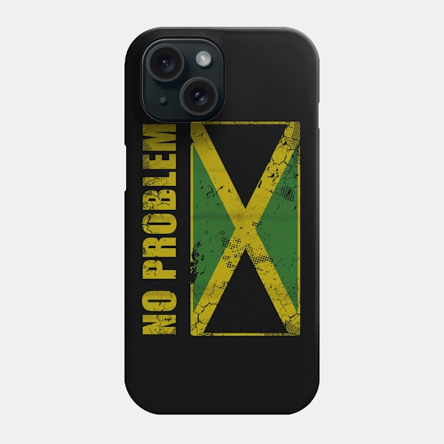 Vintage Jamaica No Problem Jamaican Flag Phone Case by E