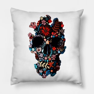 Flowery Skull Pillow