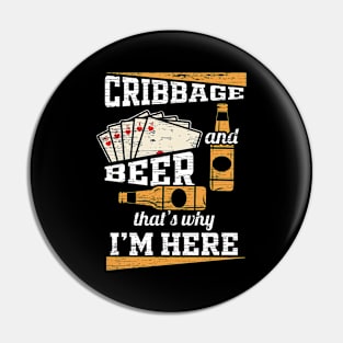 Cribbage And Beer Cribbage Player Pin