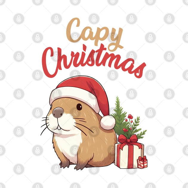 Capy Christmas Capybara Santa by Takeda_Art