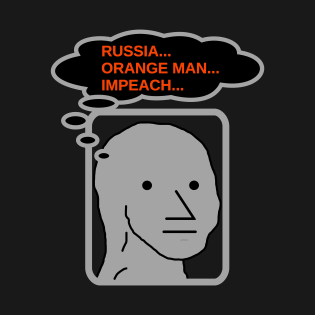 NPC Meme Russia Orange Man Impeach T Shirt by HomeGiftShop