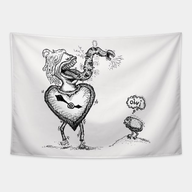 TALK - B & W Tapestry by Wise Finger Lab