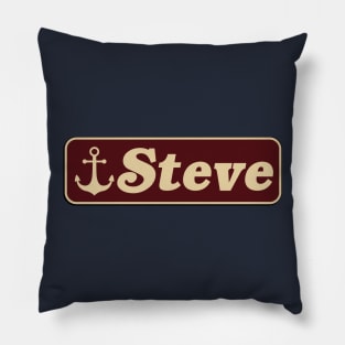 Steve Harrington name tag - Stranger Things Pillow