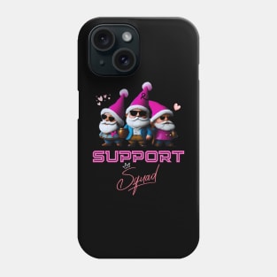 Funny Gnomies Support Squad Breast Cancer Awareness Month Phone Case