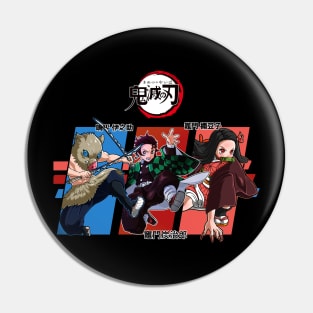 Demon Slayer Nezuko Tanjiro Inosuke Action Pin