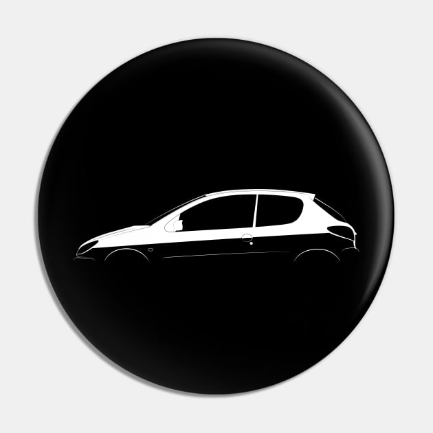 Peugeot 206 GT Silhouette Pin by Car-Silhouettes