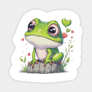 Minimal Cute Baby Frog Magnet