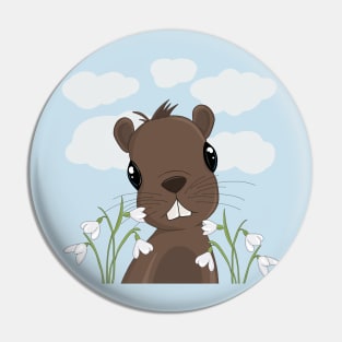 Groundhog day Pin