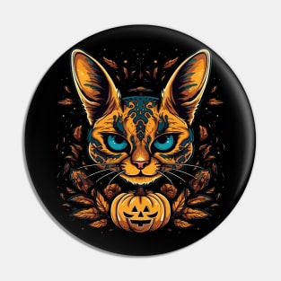 Serval Halloween Pin