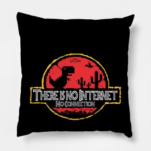 No Internet Connection Dino T rex Chrome Game Pillow