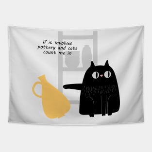 Bad Pottery Cat Tapestry