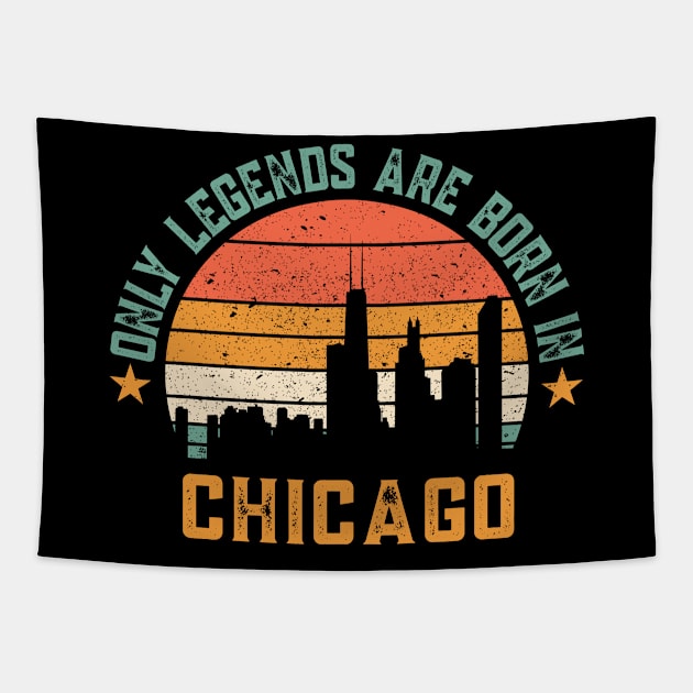 Only legends are born in Chicago Tapestry by Lever K mauldin