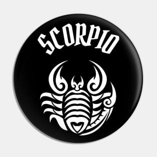 Scorpio Modern Gothic Pin