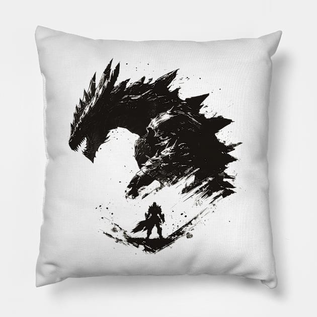 monster hunter Pillow by enzo studios