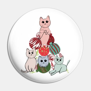 Made of cute cats Christmas tree Pin