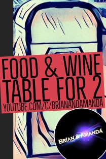 Food and Wine Table for 2 Magnet