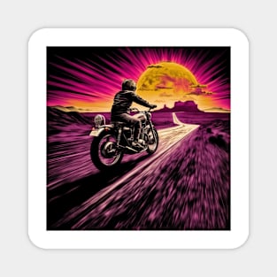 Purple Haze Sunset Rider Magnet