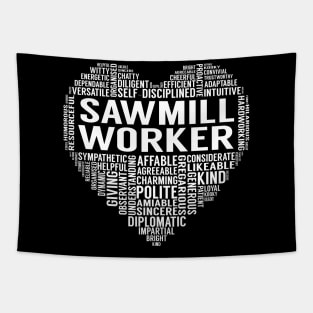 Sawmill Worker Heart Tapestry