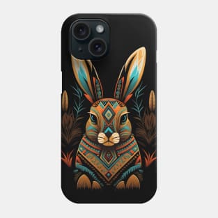 Aztec Rabbit Azteca Art Indigenous Mexico Style Animal Painting Phone Case