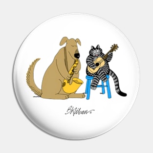 B kliban cats guitar Pin