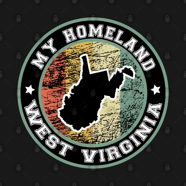 Homeland West Virginia state USA vintage by LiquidLine