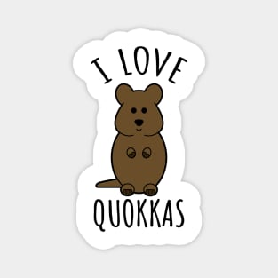 I Love Quokkas Magnet