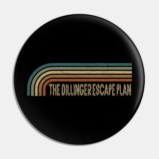 The Dillinger Escape Plan Retro Stripes Pin