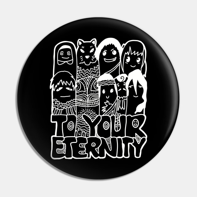 All The Characters In To Your Eternity Or Fumetsu No Anata E Anime Are Drawn With Cool And Cute White Doodles (Transparent) Pin by Animangapoi