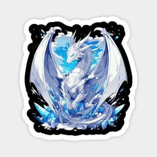 blue eyes white dragon Magnet