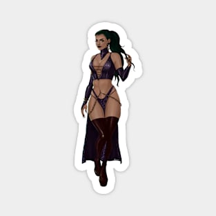 Dominatrix pinup in latex Magnet