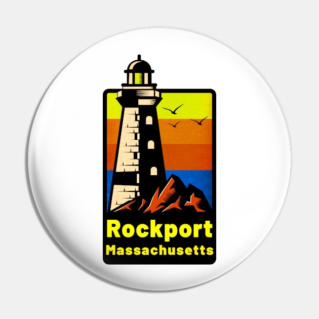 Rockport Massachusetts Lighthouse Pin by TravelTime