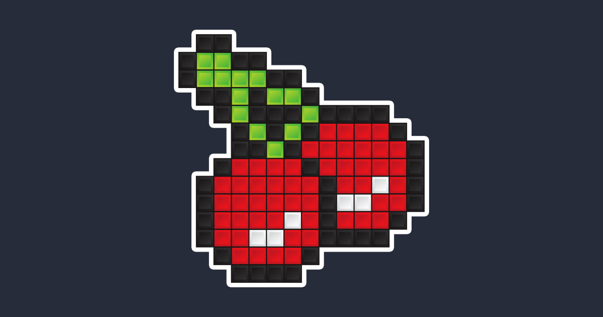 8 Bit Cherry Pac Man T Shirt Teepublic 7848