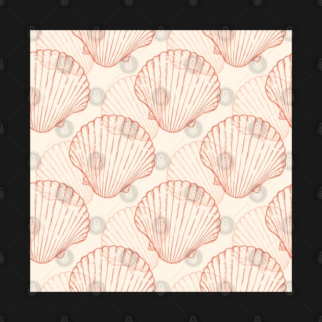 Sea Shells and Sea Life Pattern by PosterpartyCo