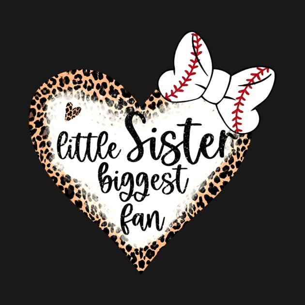 Baseball Little Sister Biggest Fan   Sister Baseball Heart by Wonder man 