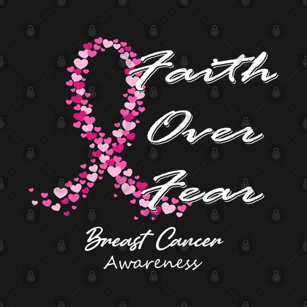 Breast Cancer Awareness Faith Over Fear - In This Family We Fight Together by BoongMie