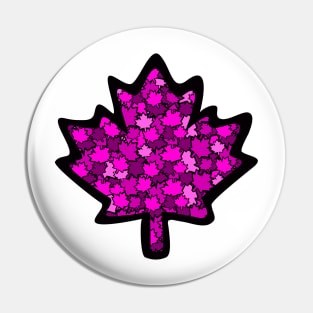 Canadian Maple Leaf -  Falling Fuchsia Pin