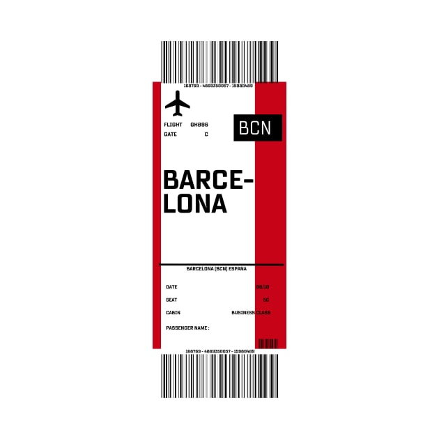 Boarding pass for Barcelona by ghjura