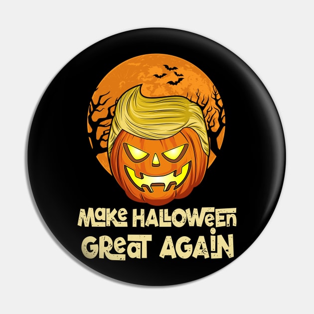 Funny Trumpkin Make Halloween Great Again Gift Pin by HCMGift