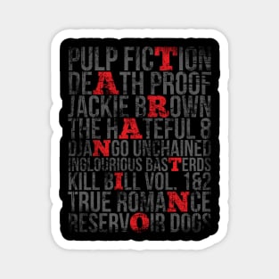 Tarantino Movies Grunge Style Magnet