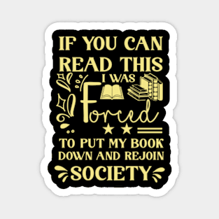 Funny Read Books Lover For Men Women Bookaholic Bookworm Magnet