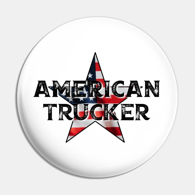 American Trucker - Blue Collar Worker Pin by BlackGrain