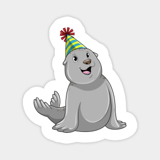 Seal with Party hat Party Magnet