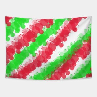 Red & Green Bright Splatter Tapestry