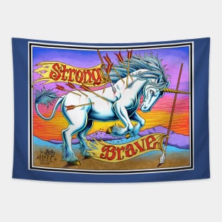 Unicorn - Strong and Brave Tapestry